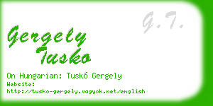 gergely tusko business card