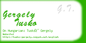 gergely tusko business card